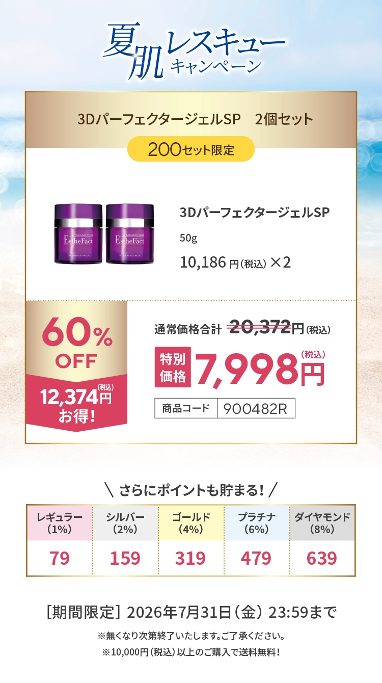 7月キャンペーン】3Dパーフェクタージェル 2個セット（200セット限定