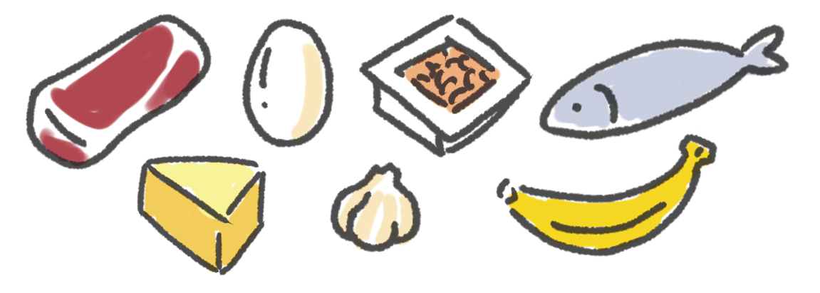 ビタミンBを含む食品