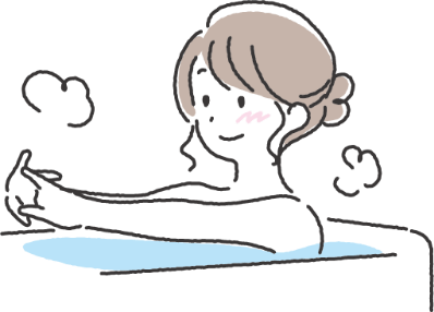 お風呂につかって手首や足首を曲げ伸ばし