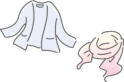 体を冷やさないように体温調整を